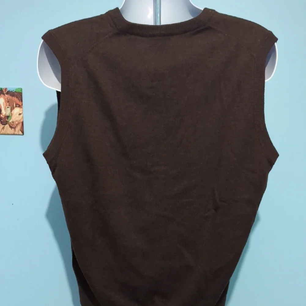 Daniel Cremieux V-Neck Sweater Vest in Dark Brown